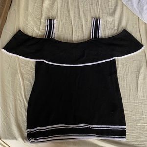 Black off shoulder top